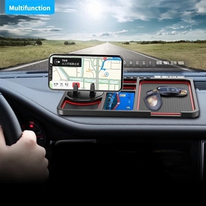 แผ่นรองกันลื่นในรถยนต์ซิลิโคน ที่วาง<span class=keywords><strong>โทรศัพท์</strong></span>ในรถยนต์ แผ่นยึดโทรศัพท์กันลื่นบนคอนโซล ที่วางบัตรจอดรถ - Product Image 3