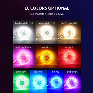 Bande LED COB Micro Ultra Fine RVB Adressable 8mm 12V 48V CCT 3mm 24V RGBCW Couleurs LED Bande LED Blanc Chaud - Product Image 6