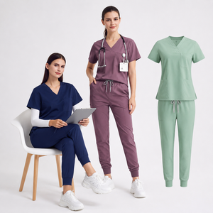 Tenue d'infirmière blanche pour hôpital, ensemble de blouses médicales en tissu extensible tissé, personnalisable, anti-humidité pour les longues journées des médecins - Product Image 6