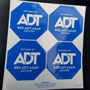 Pegatina de Advertencia Personalizada con Logotipo Reflectante Americano en Relieve para el Hogar, Pegatina de Seguridad para Alarma ADT - Product Image 4