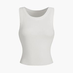 Customize Logo Vintage <b>Women's</b> High Quality Organic Cotton Tank Top Solid Ribbed <b>Sweater</b> <b>Vest</b> Eco-Friendly Breathable - Product Image 1