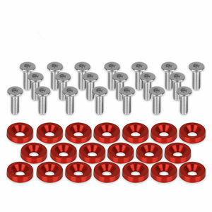 Rondelle de lavage, modèle JDM, adapté à tous les trous de 6mm, pare-chocs de moteur, plaque d'immatriculation, rondelle en aluminium avec boulons, 10 pièces - Product Image 1