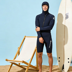 Traje de Neopreno Seacurrent para Hombre, 3mm, con Capucha, Manga Larga, Impermeable, para Surf, Buceo y Natación - Product Image 2