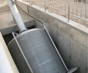 Filtre à tambour rotatif mécanique à écran fin personnalisé en usine pour station de traitement des eaux usées