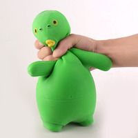 En gros Jouet Squishy Monstre Tête de Poisson Vert à Rebond Lent Anti-stress Fidget Rempli de Sable Articles de Fête Amusants
