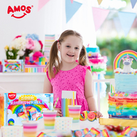 Amos Bonbons à la réglisse Saveur de fruits Sour Strip Chewing Fruit Saveur Sour Rainbow Rolls Gummy Candy