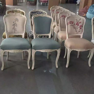 Chaise de salle à manger en rotin tissé en bois, vente en gros, café-restaurant contemporain nordique - Product Image 1