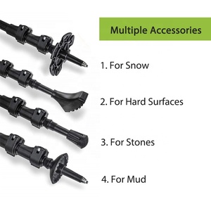 <strong>Antique</strong> Nordic Aluminum 7075 Telescoping Self Defense Hiking Trekking Poles <strong>Walking</strong> <strong>Sticks</strong> - Product Image 5