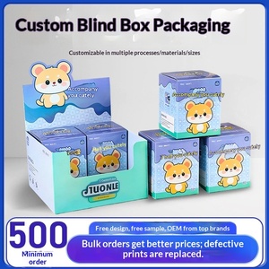 Cajas de juguete de dibujos animados personalizadas, gruesas y coloridas, con tapa desprendible y embalaje de caja sorpresa con impresión en cartón blanco - Product Image 5