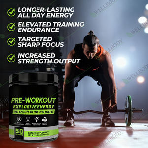 WELLBODY OEM/ODM Integratore Pre-Allenamento in Polvere Etichetta Privata Creatina Monoidrato Naturale Pura <span class=keywords><strong>BCAA</strong></span> per Crescita Muscolare ed Energia 10g Per - Product Image 5