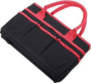 Sac fourre-tout multifonctionnel personnalisé en tissu de nylon rouge 600d avec poches - Product Image 5