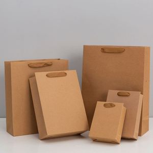 Luxury Eco-friendly Recycled Kraft Paper Bags Brown Handle Custom Logo Biodegradable for Food Takeaway Clothing <b>Fur</b> Packaging - Product Image 6