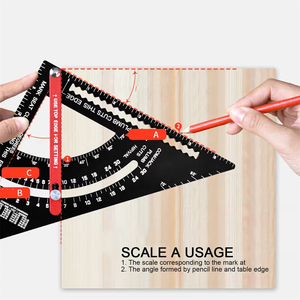 7 Inch <strong>Carpentry</strong> Triangle Ruler Adjustable Multi Function <strong>Square</strong> Woodworking <strong>Tools</strong> <strong>Square</strong> Measuring Ruler - Product Image 4