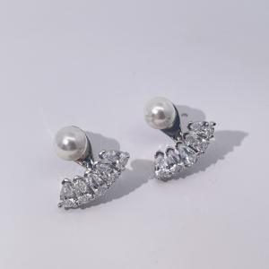 ต่างหูมุกเทียมทรงลูกแพร์ชุบทองเหลืองจากเทียนหยู เจมส์ หรูหราและสง่างามสไตล์ผู้หญิง - Product Image 3