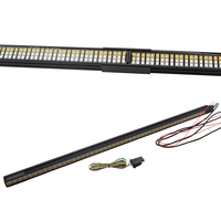 Nouvelle barre lumineuse de signalisation d'urgence pliable à trois rangées de 60 pouces pour camionnettes/SUV, étanche IP67, 50W, 12V, montage facile