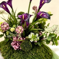 Lila Hortensien Seidenblumen Realistische Künstliche Blumenkugel Hochzeits- und Valentinstag-Tischdekoration Mittelstücke