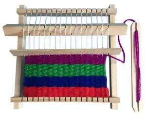 Houten Loom Kinderen Hand Breien Speelgoed Operationele Capaciteit Mini Diy Breien Machine Met Accessoires