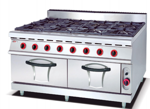 معدات مطبخ تجارية من الفولاذ المقاوم للصدأ، موقد طهي بأربعة مواقد يعمل بالغاز مع فرن SUA304، موقد متنقل يعمل بالغاز المسال/الغاز الطبيعي - Product Image 5