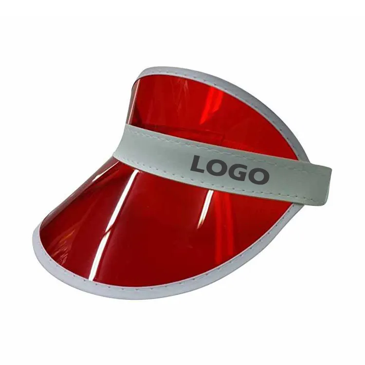 Stock plástico PVC visera gorra playa Airtop parasol sombrero promoción publicidad tuorist equipo gorra logotipo personalizado