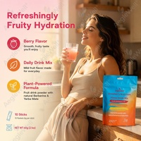 Berberine Yerba Mate Fruitpoeder Drinkstokjes |   Aardbei Açaí smaak |   Dagelijkse Wellness Drank Supplement Non-GMO Clean Label