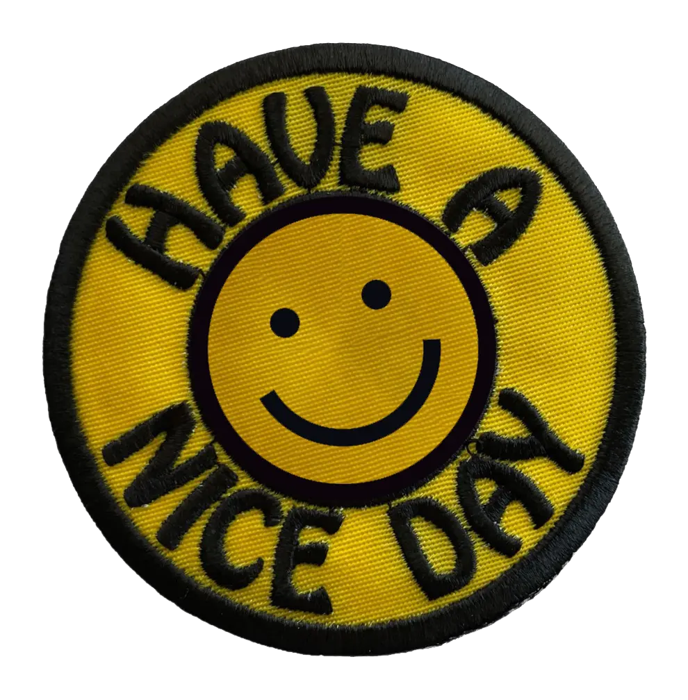 Doe-Het-Zelf Grappig Hebben Een Mooie Dag Hart Glimlach Gezicht Middelvinger Film Uniform Logo Alles Wat Je Nodig Hebt Is Liefde Grappige Gezicht Geborduurde Patch