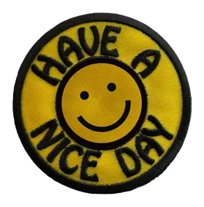 DIY Funny Have A Nice Day Heart Smile Face Middle Finger Movie Uniform Logo All You Need is Love Funny Face Embroidered patch