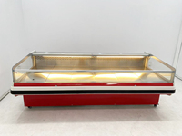 Vitrine Réfrigérée Commerciale Économe en Énergie pour Viande Fraîche, Réglable, avec Ventilateur de Refroidissement par Air et Dégivrage Automatique