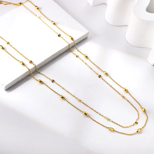 Double Layer Waist Chain Stainless Steel Gold Color <b>Beach</b> Body Jewelry Fashion <b>Accessory</b> - Product Image 4