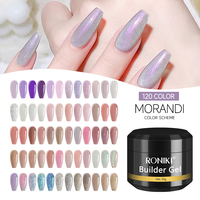 RONIKI Gel UV de couleur mélangée fabriqué en usine constructeur d'ongles Hema Free Hard Jelly Extension UV Marque privée Gel dur en résine inodore