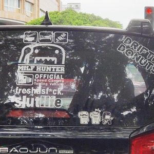 Impermeable extraíble muestra personalizada diseño ventana <span class=keywords><strong>familia</strong></span> dibujos animados Peeker Anime <span class=keywords><strong>coche</strong></span> calcomanía ventana cuerpo pegatinas - Product Image 4