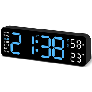 Modern Plastic LED Atmosphere <b>Light</b> Digital Wall Clock <b>Timer</b> Home Decor Multi-Functional LUMINOVA Living Room - Product Image 1