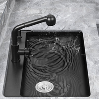 Topmount Noir Granit Évier De Cuisine Quartz Composite Pierre Éviers De Cuisine Pour La Maison
