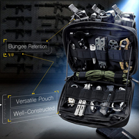 Pochette Admin Triple Mag, Pochette Tactique pour Chargeurs, Organisateur Utilitaire Molle EDC, Porte-Chargeurs avec Poche Intérieure Amovible pour M4 M16 5.56mm