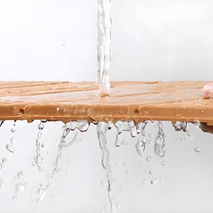 Dalles de sol en plastique de 30 cm, couleur bois clair à grain diagonal, pour sol extérieur - Product Image 5