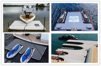Dock flottant gonflable, piste flottante gonflable, coussin gonflable pour jeux aquatiques, île flottante pour jeux aquatiques