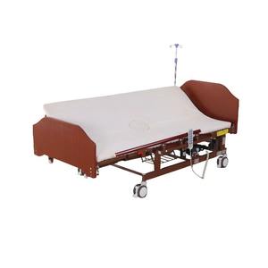 Cama de enfermería de madera Lohas, madera roja, ajustable manualmente en altura, para cuidado en el hogar de ancianos y uso hospitalario. - Product Image 2