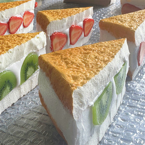 Réplique de sandwich au kiwi en plastique, modèle de présentation, délicieuse réplique estivale crémeuse et moelleuse, tranche de pain au yaourt fouetté, pour décoration de café - Product Image 5