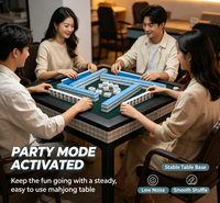 Table de Mahjong pliable avec pieds en acier inoxydable, design compact pour 4 joueurs, idéale pour les petits appartements