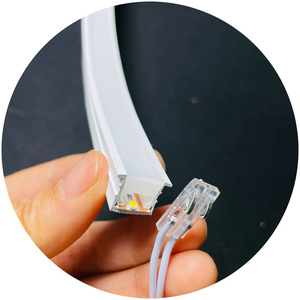 Corte libre 10x10mm Luz de perfil de Soldadura Libre DC12V 3000K Tira de luz LED de silicona de neón impermeable para gabinete Panel de madera - Product Image 2