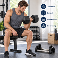 Haltères octogonaux réglables en fonte de 20 kg pour le remodelage corporel, équipement de fitness commercial pour salle de sport, vente en gros