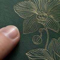 Feuille d'emballage en similicuir vert foncé 300 g/m² en résine écologique anti-ondulation pour bijoux, montres et feuilles d'orchidée