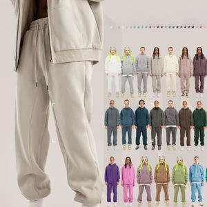 Men's Woolen Loose Fit <b>Jogger</b> Pants Straight Heavyweight Winter Street High Quality <b>Oversized</b> Sweatpants Casual Mid-Waist - Product Image 1