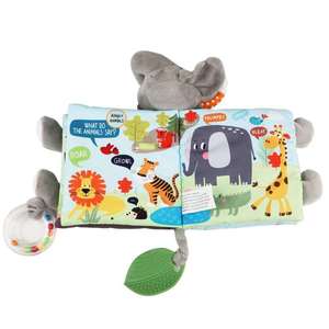 Libros para Bebés de 0 a 6 Meses, Juguetes Infantiles de Tela Suave con Forma de <span class=keywords><strong>Elefante</strong></span>, Textura Arrugada para Bebés y Niños Pequeños, Conejito de Peluche para la Dentición - Product Image 4