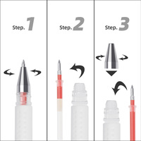Stylo marqueur professionnel pour sourcils, en plastique, imperméable, blanc et rose, pour microblading, maquillage permanent, fournitures de tatouage