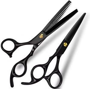 Tijeras de Peluquería con Revestimiento Negro, Tijeras de Acero Inoxidable para Peluquero Profesional, para Salón - Product Image 2