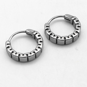 Pendientes Huggie de yunnique, diseño geométrico de acero de titanio para hombres y mujeres, joyería de acero inoxidable 316, estilo sencillo y moderno - Product Image 2
