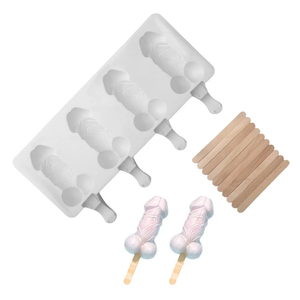 Moule à glace en silicone SILIKOLOVE, grand format, 4 cavités, pour desserts, barres glacées, pénis, forme de pénis, DIY. - Product Image 5