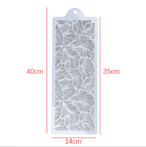 OEM Tự Làm Pastry Peacock Feather PET Trang Trí Bánh Stencil - Product Image 1
