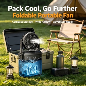 Vente Flash : Petit Ventilateur de Bureau Noir en Métal, Ventilateur de Table Anglais, Ventilateur Rafraîchisseur d'Été Triple - Product Image 1
