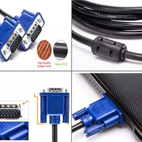 OEM Koaxial VGA zu VGA Konverterkabel 1m 1,5m 1,8m 1080P 15-polig M/M für Projektor Monitor und DVD-Player PVC-Ummantelung